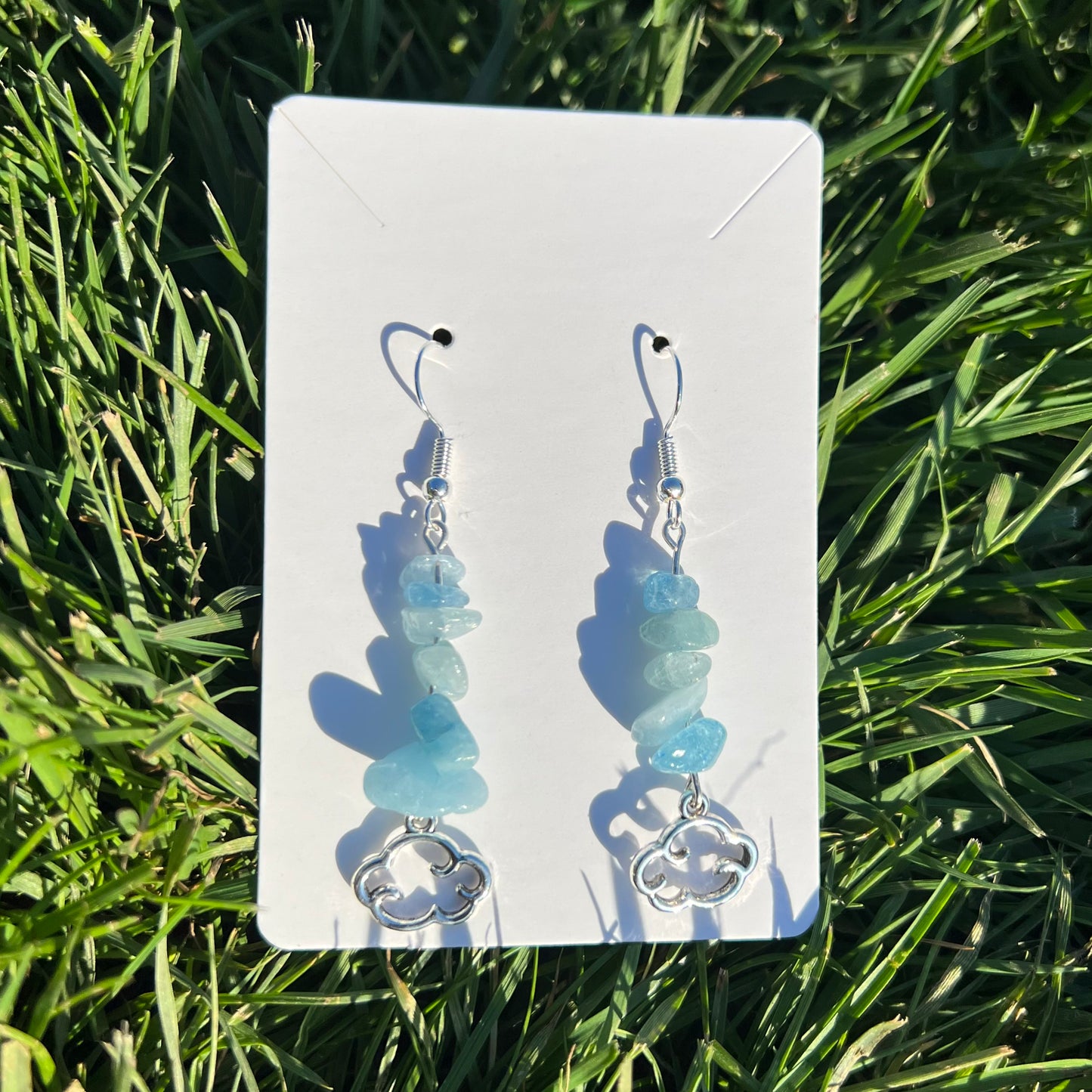 Aquamarine Cloud Earrings