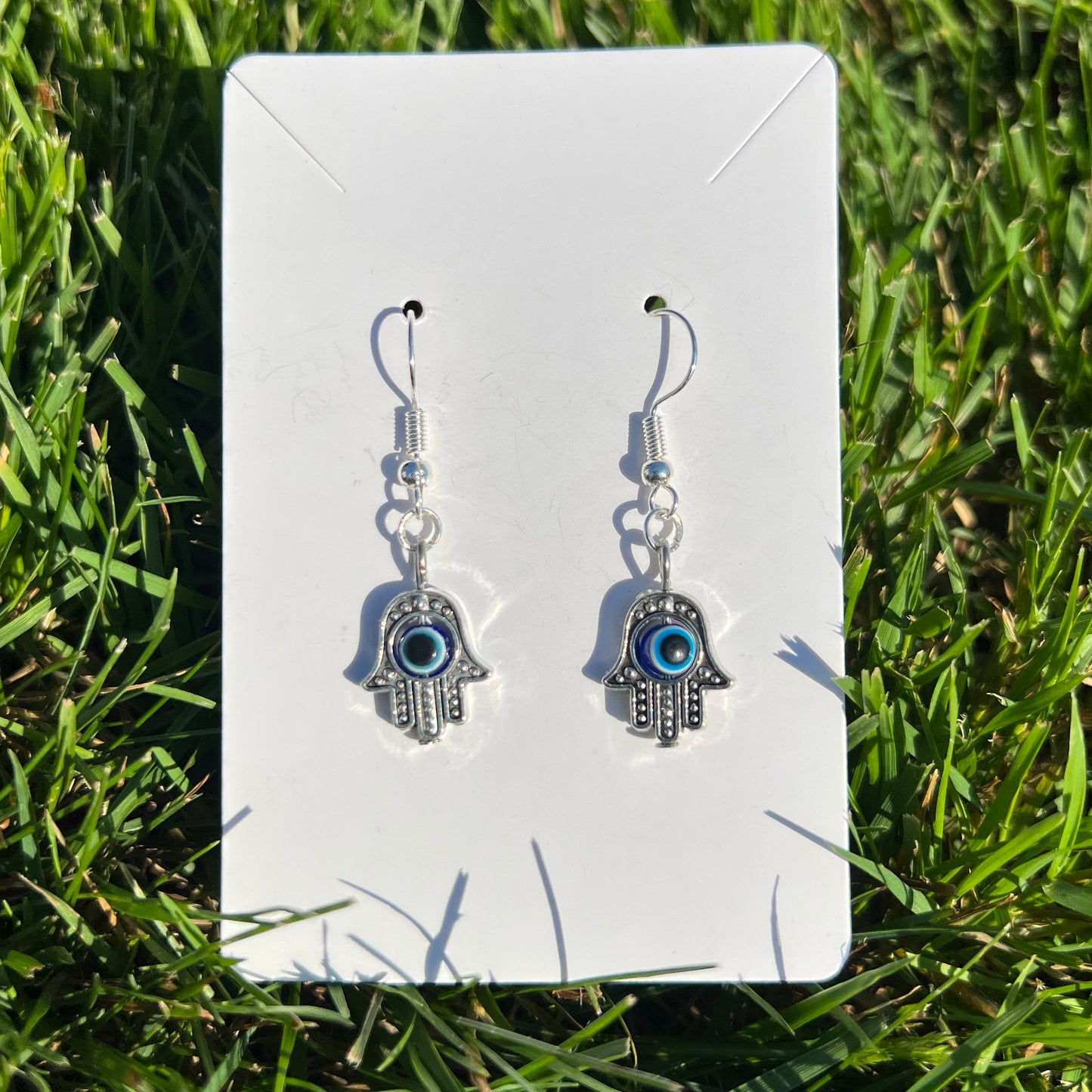 Hamsa Hand Evil Eye Earrings 🪬