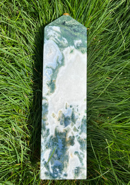 XL Moss Agate Tower