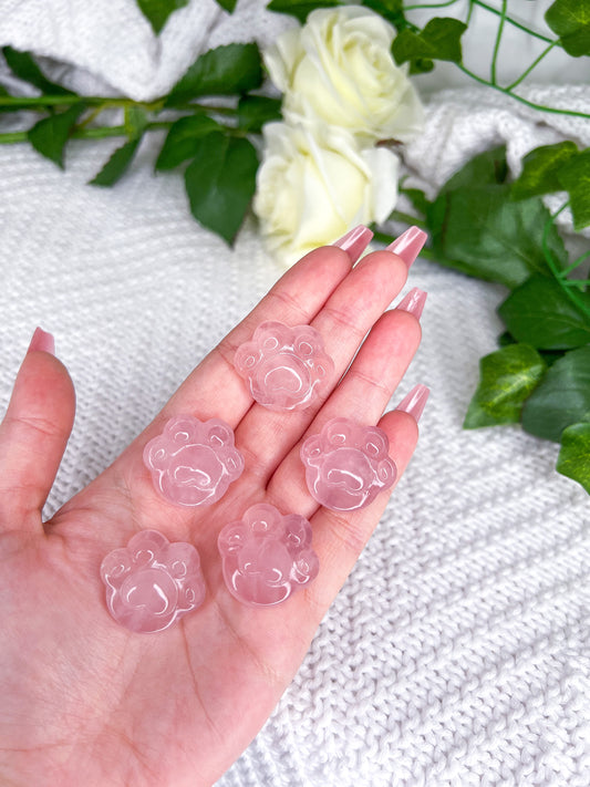 Rose Quartz Paw Print