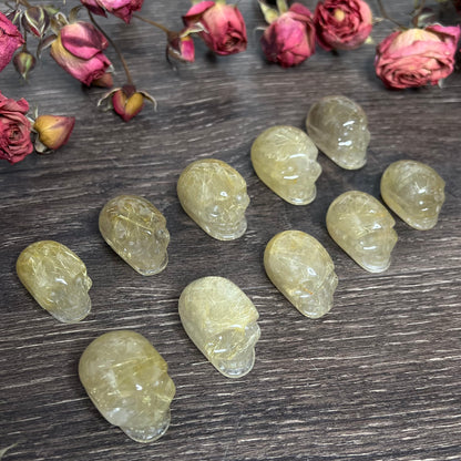 Golden Rutilated Quartz Skull | Intuitively Chosen