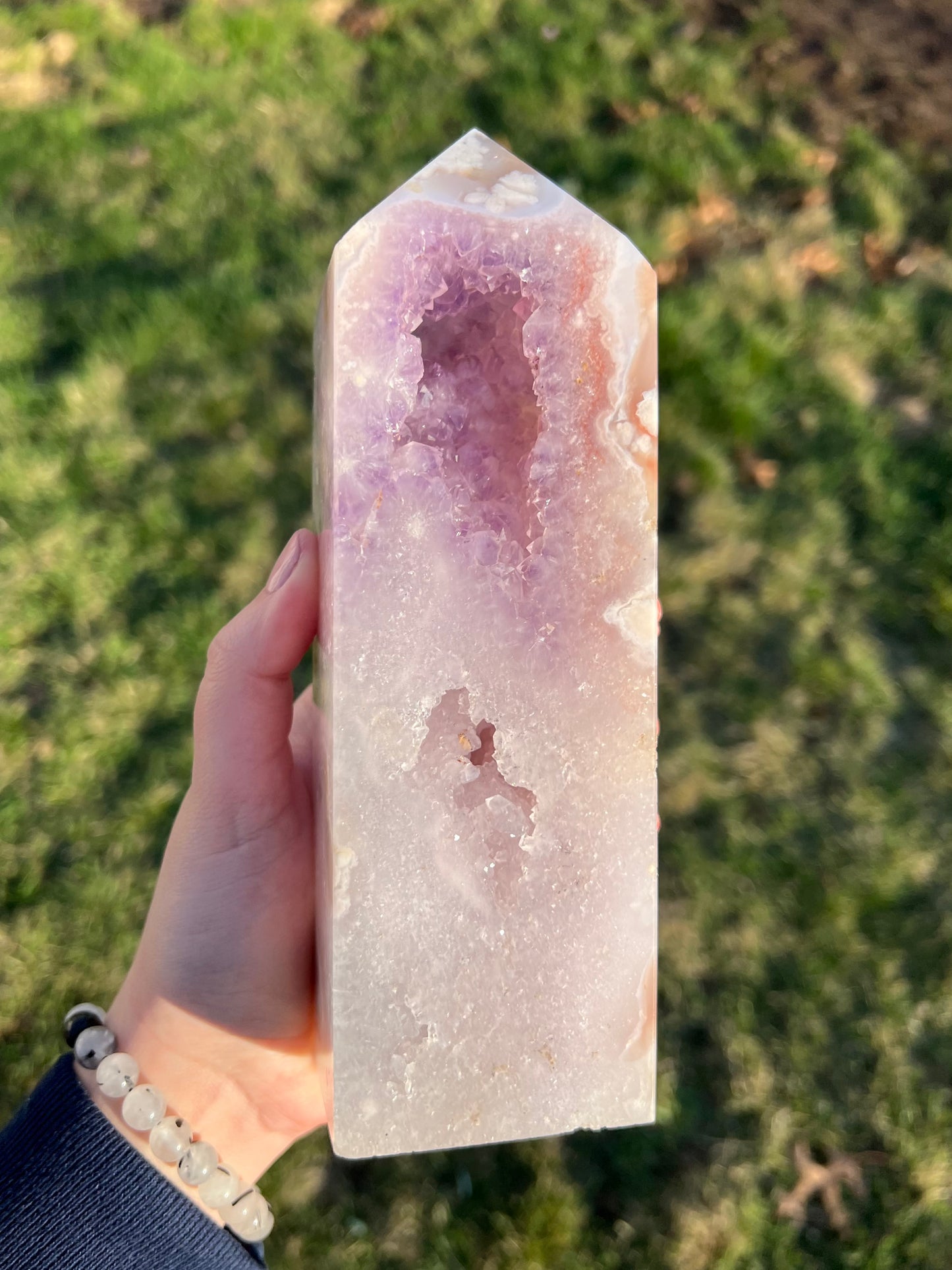 Amethyst Flower Agate Tower